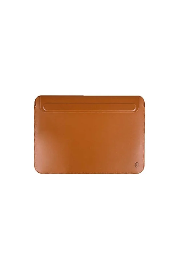 WIWU Skin Pro Macbook Pro 16 2021 A2485 Compatible Bag & Stand & Case Pu Leather Magnetic Cover Black Brown