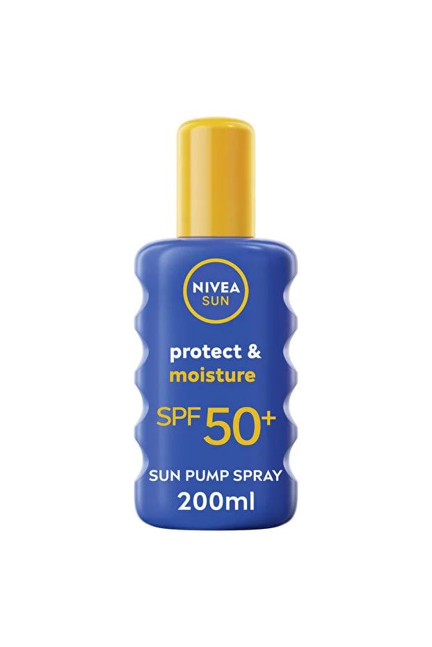 NIVEA SUN Protect & Moisture Sun Spray SPF50 Suncream UV Protection, 200ml