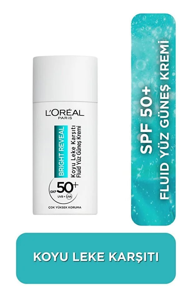 L'Oréal Paris Bright Reveal Spf 50+ Anti-Dark Spot Fluid Daily Facial Sunscreen 50ml