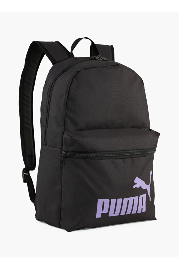 Puma Logo Print School Backpack with Adjustable Shoulder Straps and Zip Closure - W 32 x H 44 x D 16 cm