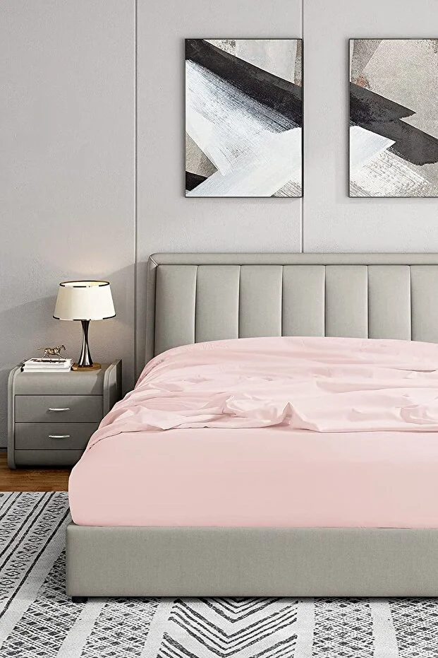 Soley |   Jersey |   100% Cotton Single/Double Fitted Sheet Powder