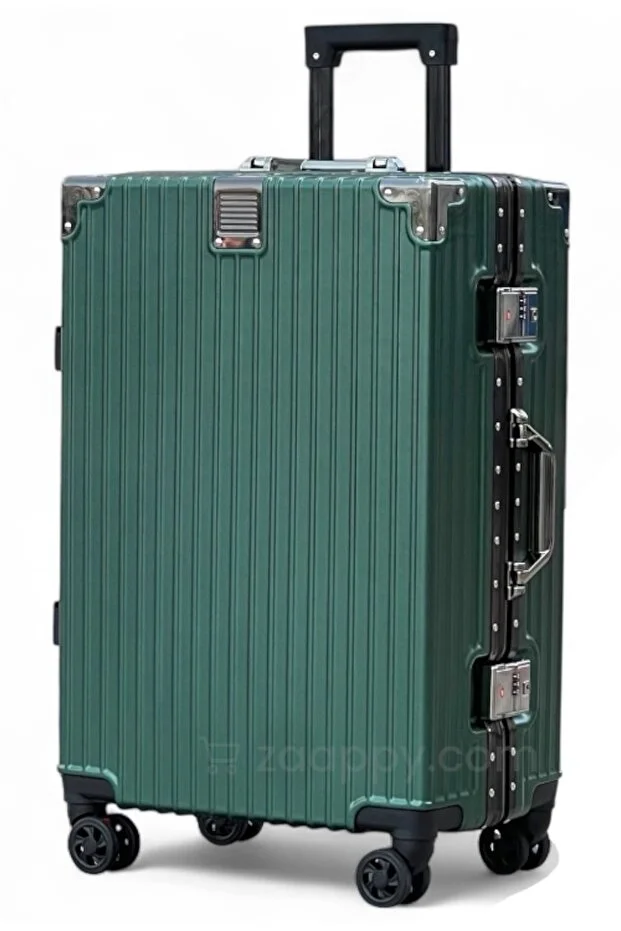 ZAAPPY Aluminum Frame Luggage, silent spinner wheels, zipperless hard shell, combination lock