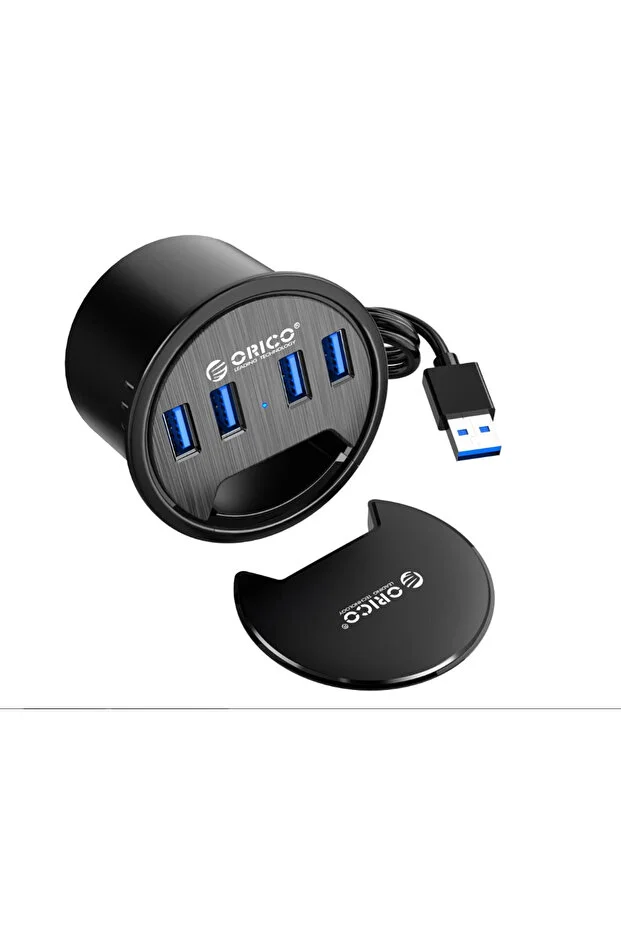 Zerzembe Orico USB Desktop Hub, Desk Cable Pass-Through, 4 X USB 3.0 Connections, 4.9-Foot Extension Cable, 60mm Hole