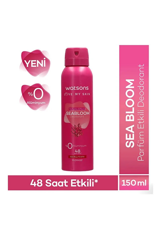 Watsons Seabloom Deodorant Spray for Women, Powder-Free, 3x150ml