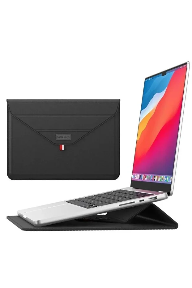 TEKNETSTORE MacBook Air 13.6 Inch M2-M3 Chip 2022/2024 A2681 A3113 Compatible Leather Design Carrying Case with Stand