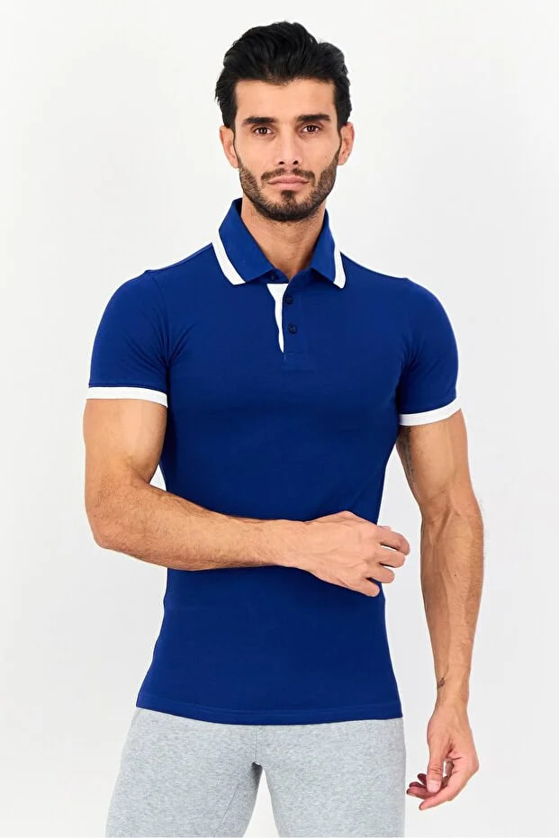 Puma Men Slim Fit Short Sleeve Outdoor Polo Shirt, Blue