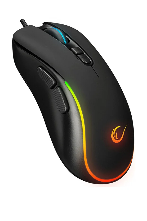 Rampage Smx-R47 X-Jammer USB Rgb Drag Click Braided Cable 12800 Dpi Gaming Mouse with Macro Gaming Mouse