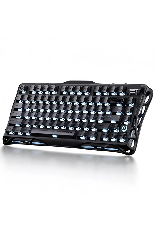 Gravastar Mercury K1 Rgb Wireless Mechanical Gaming Keyboard, English Q, Stealth Black