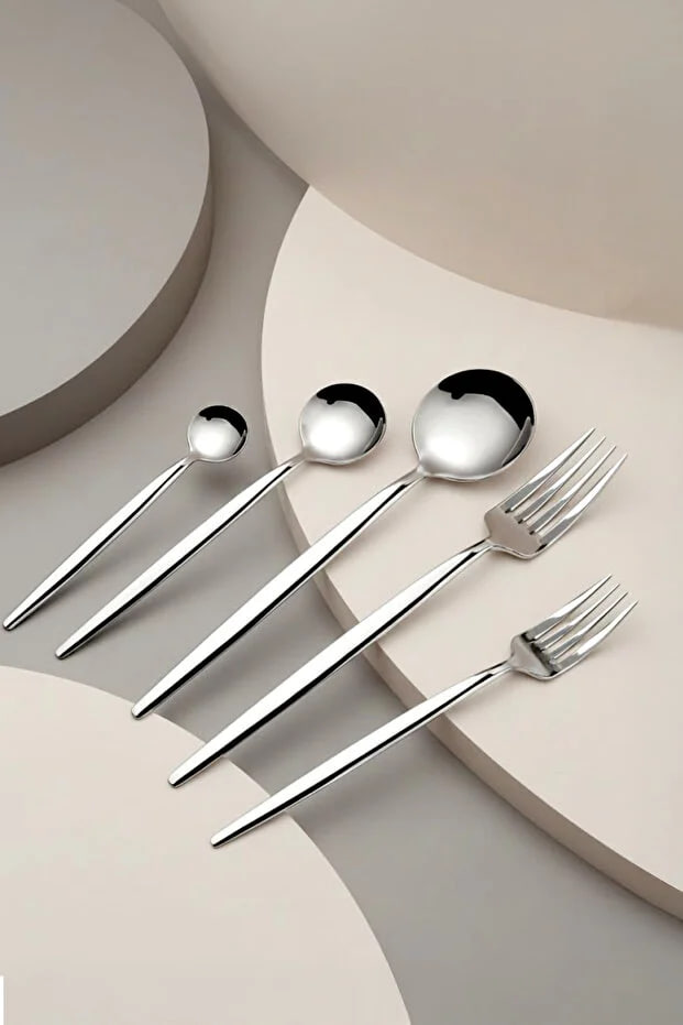Kitchen Life Paris 60 Pieces 12 Seater Stainless Steel Cutlery Set - 18/10 Steel