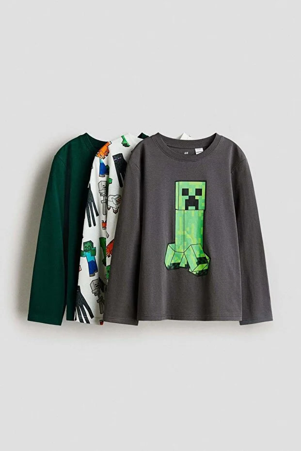 H&M 3-pack long-sleeved T-shirts