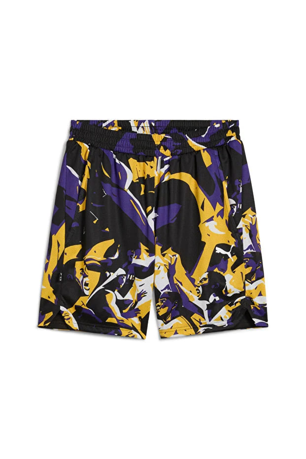 Puma Mens Rival Rage All-Over Print Shorts - Purple