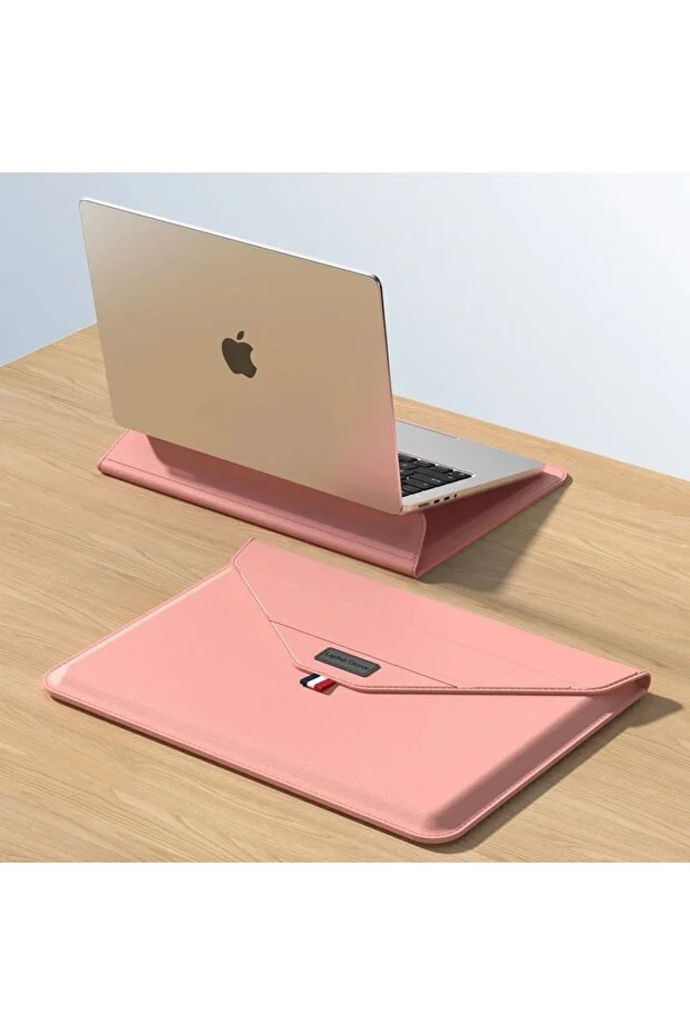 TEKNETSTORE MacBook Air 13.6 Inch M2-M3 Chip 2022/2024 A2681 A3113 Compatible Leather Design Carrying Case with Stand