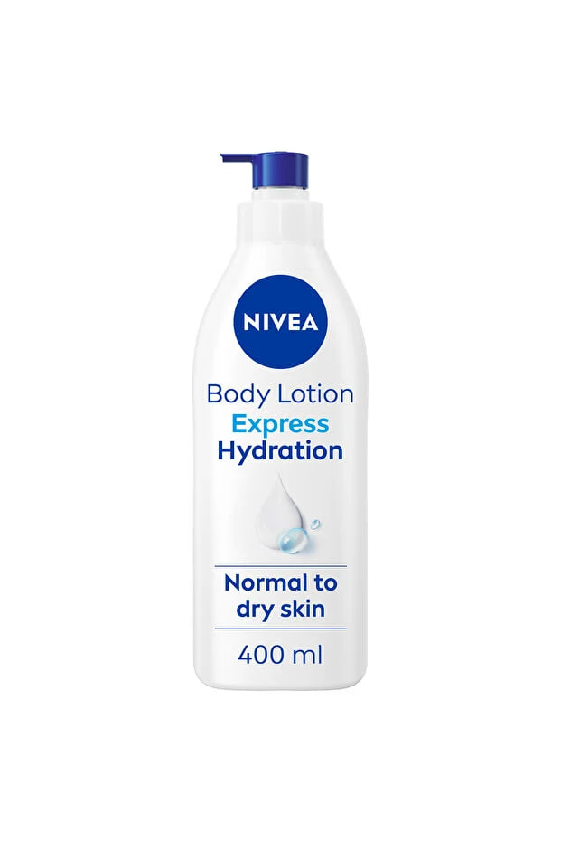 NIVEA Body Lotion For Normal to Dry Skin Express Hydration, Deep Moisture Serum, 48H Moisture, 400ml