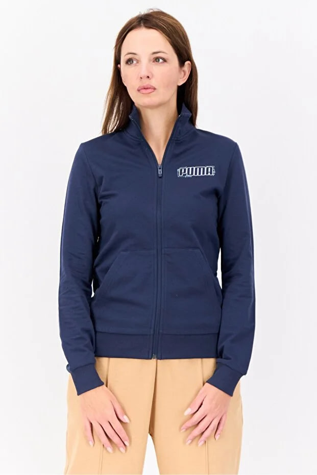 Puma Women Sportswear Fit Long Sleeves Outdoor Sweatshirt, Navy