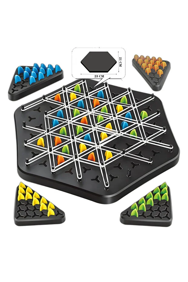 Choice 23X21 CM New Geometry Chain Chess Puzzle Triangle Chess Desktop Game Band Training Family