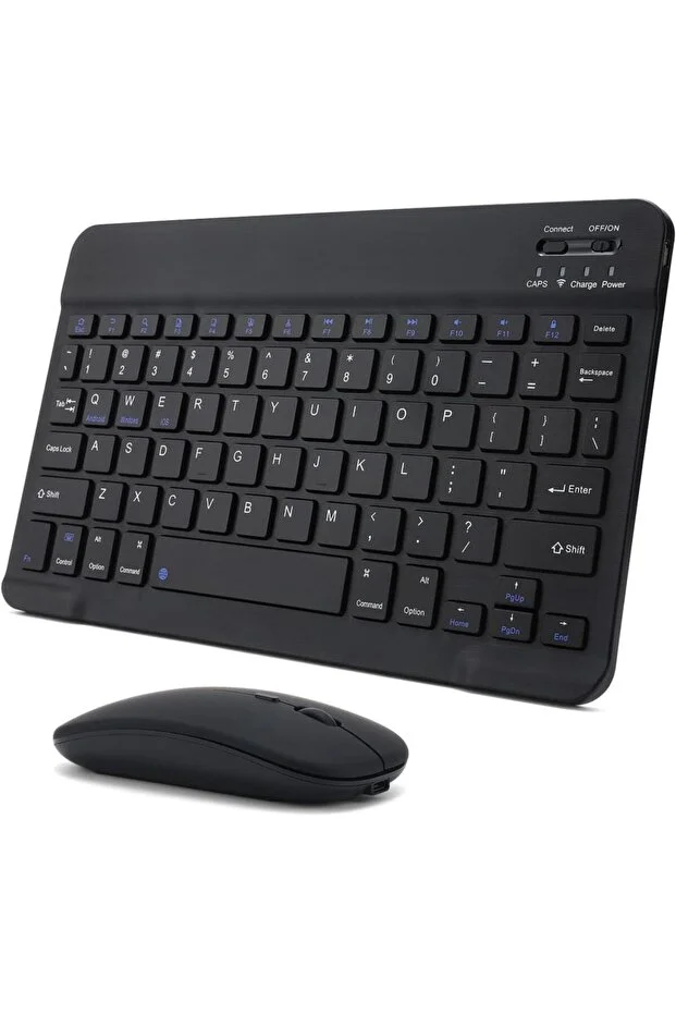 UnDePlus Wireless Bluetooth Keyboard and Mause Set Compatible with All Devices black