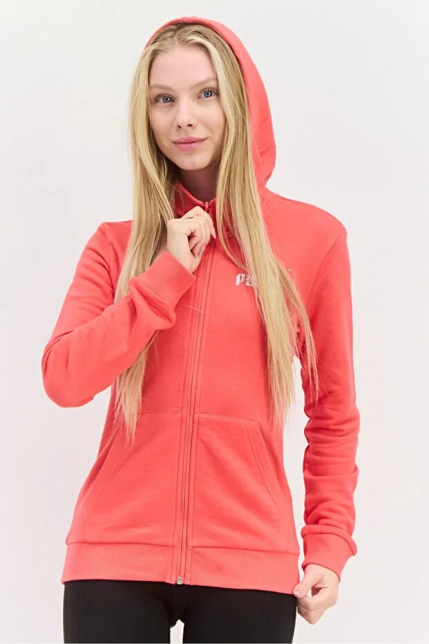 Puma  Women Regular Fit Long Sleeves Outdoor Sweatshirt, Coral