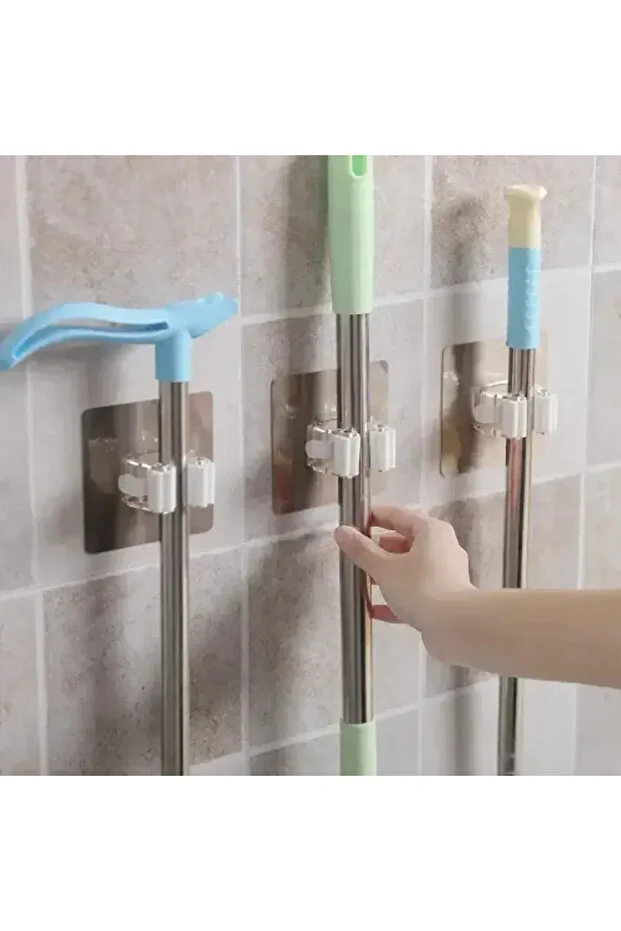 thebestnzm Wall Mounted Mop And Mop Holder Gold