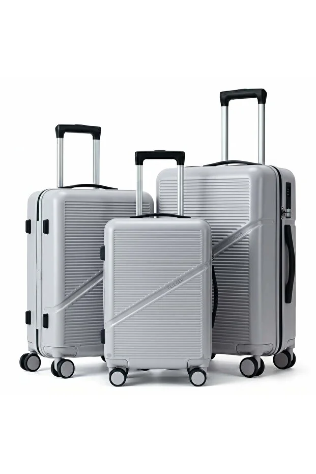 3PCS ABS Luggage Set 20/24/28 Inch, TSA Lock Suitcase, 3 Speed Handle, 360° Spinner Wheels For Student Busine